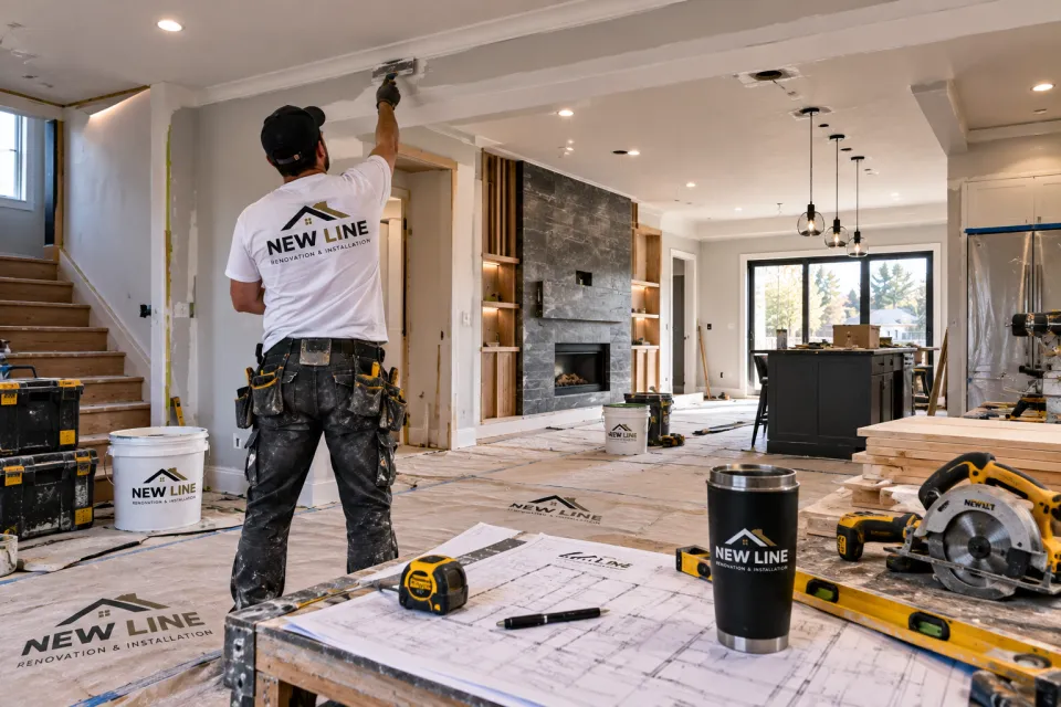 Fully renovated open-plan home interior